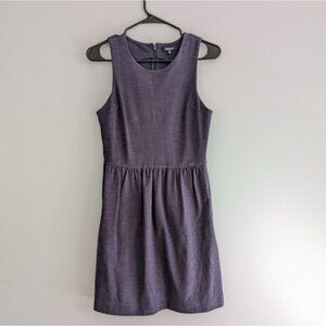 Madewell 1937 Women's Sleeveless‎ Navy Blue Cotton Blend Dress Size Small